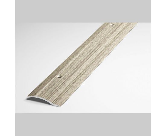 Порог разноуровневый алюминиевый Лука 39,4 мм, 2,7 м, декоративный, Дуб беленый УТ000021716 