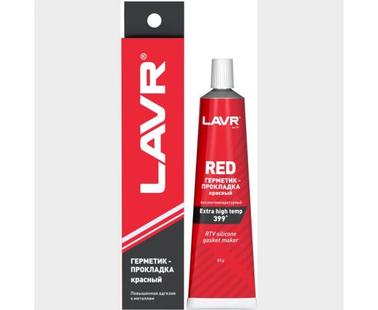 Герметик-прокладка LAVR красный, высокотемпературный, 85 г Ln1737 