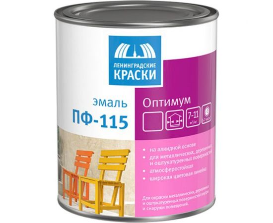 Эмаль Ленинградские краски Оптимум ПФ-115 синяя темная 1,9 кг 19080 