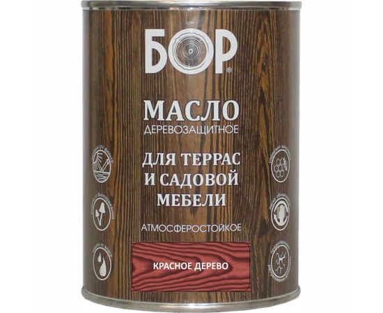 Деревозащитное масло для террас и садовой мебели Бор красное дерево, банка 0,64 кг 4690417074174 