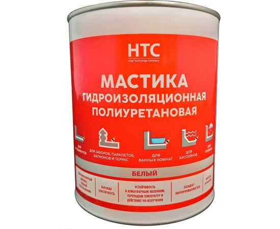 Мастика гидроизоляционная полиуретановая CEMMIX HTC 1 кг белый 85301966 