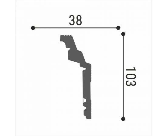Потолочный плинтус Де-Багет Декор ДП 04/110 00-00001065 – изображение 2