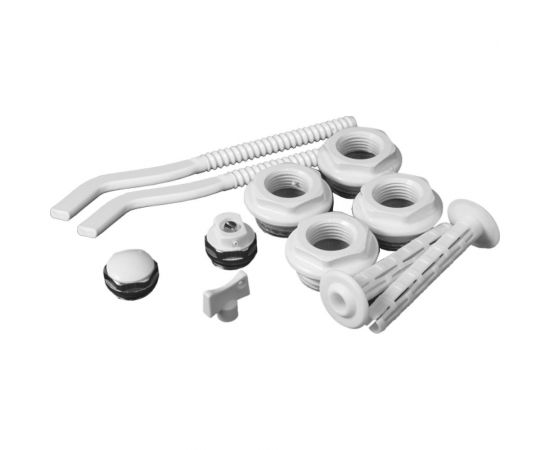 Набор для подключения Radena CN-RA 11 предметов (перех.1х1/2лев, пр.-по 2 шт, загл, кр.Маевск, ключ+2 плоск. кроншт. 9 мм) 011090221 – изображение 2