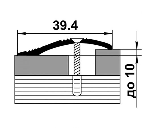 Порог разноуровневый алюминиевый Лука 39,4 мм, 2,7 м, декоративный, Дуб беленый УТ000021716 – изображение 2