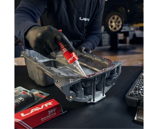 Герметик-прокладка LAVR красный, высокотемпературный, 85 г Ln1737 – изображение 3