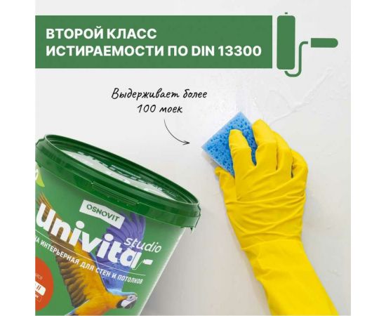 Интерьерная краска Основит Univita Studio Lusso II САс992 СМ2. База А, 2.7 л 88841 – изображение 4