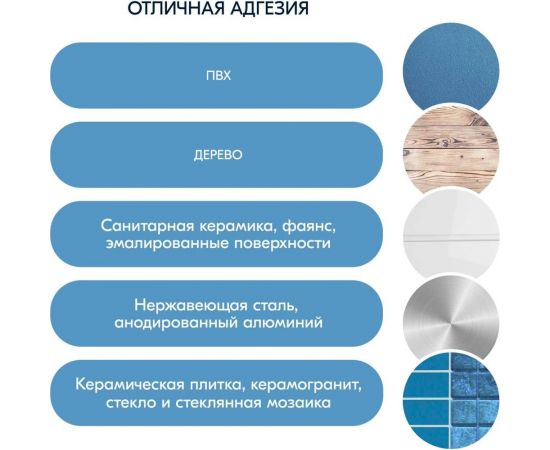Герметик-затирка для швов KUDO HOME силиконовый санитарный, серый шёлк RAL 7044 KSK-164 – изображение 6