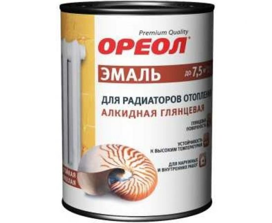 Эмаль для радиаторов отопления Ореол (глянцевая; алкидная; белая; 0.5 кг) 65142 