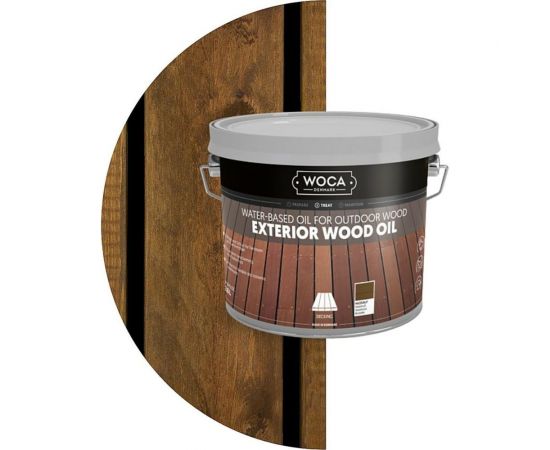 Масло Woca Exterior Wood Oil для наружных работ, водная основа, Лесной орех (Hazelnut), 2.5 л 618425 