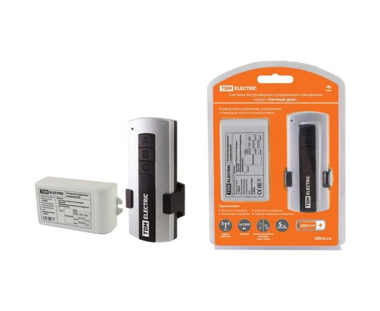 Комплект для беспроводного управления освещением TDM ПУ1-МK-2 2 канала "Уютный дом" SQ1508-0102 
