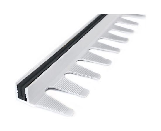 Универсальный крепеж РУССКИЙ ПРОФИЛЬ для Т-образного стыка, 8-12 мм, 0.9 мм, алюминиевый, с резиновой вставкой, 10 шт. 4680427057403 