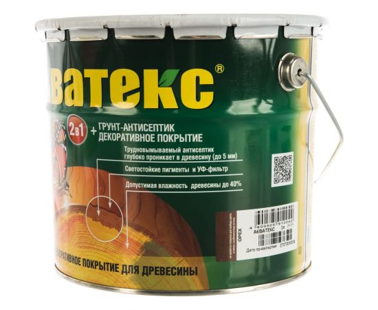 Защитно-декоративное покрытие для древесины Акватекс Орех 3 л 4 545 