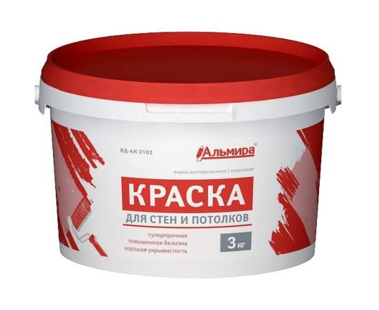 Краска Альмира для стен и потолков 3 кг 00-00000365 