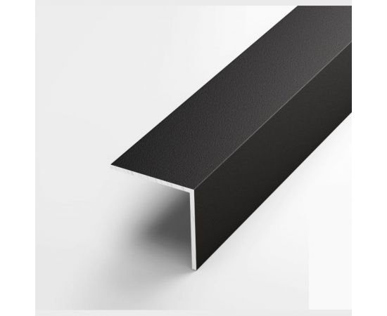 Декоративный угловой профиль ЛУКА алюминиевый 30х30 мм, 2.7 м, черный, 5 шт. уп. УТ000020841 