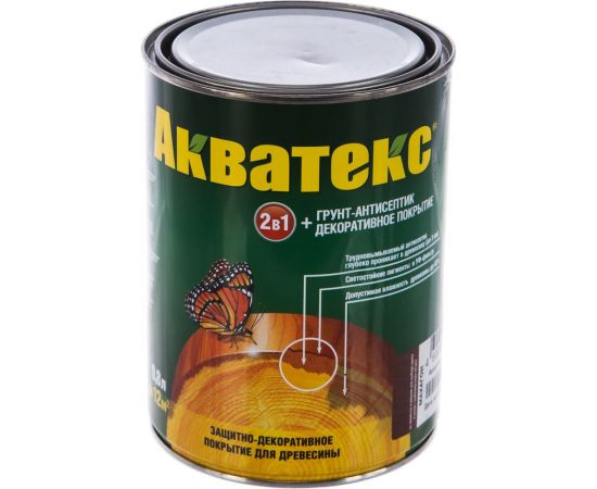 Защитно-декоративное покрытие Акватекс для древесины, махагон 0,8 л. 6 10458 