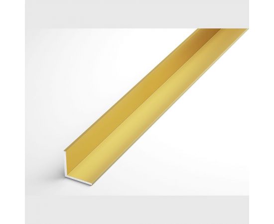 Профиль уголок ГОСТ декор Лука 15x15x1 мм, 2,7 м, анодированный, Золото УТ000011878 