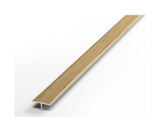 Порог одноуровневый алюминиевый Лука 20 мм, 2,7 м, декоративный, Дуб светлый УТ000038625 