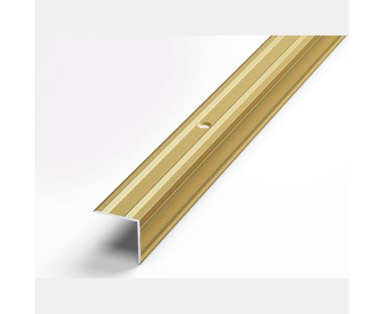 Порог угловой алюминиевый ЛУКА (20х20 мм, 1,8 м, порошковое покрытие, Золото) 00000002143 