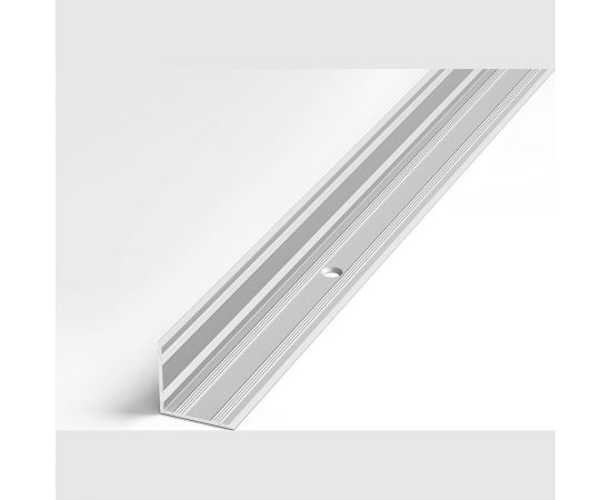 Порог угловой внутренний алюминиевый ЛУКА (20x20 мм, 1,35 м, Серебро) УТ000001160 
