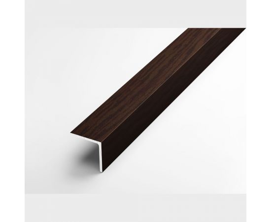 Декоративный угловой профиль ЛУКА алюминиевый, 20х20х1,5 мм, 2,7 м, 5 шт./уп. дуб венге УТ000020810 