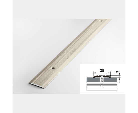 Порог прямой алюминиевый декоративный (25 мм, 1,8 м, Клен беленый) ЛУКА 00000001732 – изображение 2