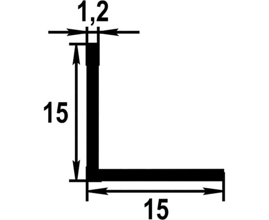 Профиль уголок ГОСТ декор Лука 15x15x1 мм, 2,7 м, анодированный, Золото УТ000011878 – изображение 2