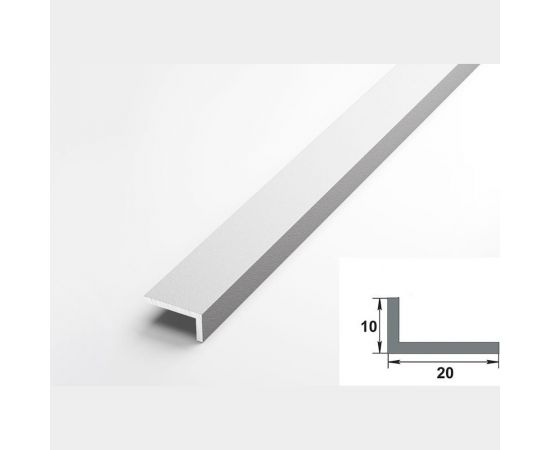 Декоративный угловой профиль ЛУКА алюминиевый, 20х10х1,5 мм, 2,7 м, 5 шт./уп. белый УТ000020776 – изображение 2