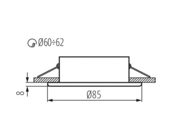Точечный влагозащищенный светильник KANLUX для ванной MARIN CT-S80-W/ 32500 – изображение 2