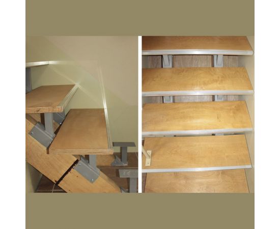 Ступень с алюминиевым кантом Lucky Guy 1000x300 мм, влагостойкая фанера 030 01 1000300 БФ – изображение 3