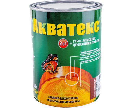 Защитно-декоративное покрытие Акватекс для древесины, махагон 0,8 л. 6 10458 – изображение 3