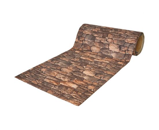 Мягкая самоклеящаяся 3D панель LAKO Камень кладка 10, 70x600 см LKD-16-05-FC15 – изображение 3