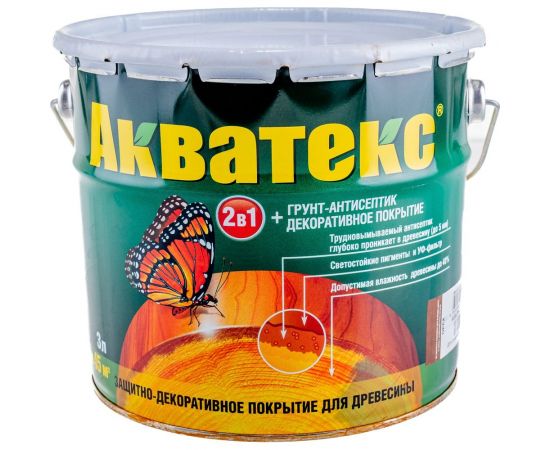 Защитно-декоративное покрытие для древесины Акватекс Орех 3 л 4 545 – изображение 4