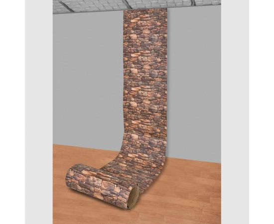 Мягкая самоклеящаяся 3D панель LAKO Камень кладка 10, 70x600 см LKD-16-05-FC15 – изображение 4