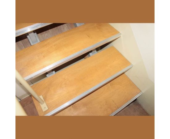 Ступень с алюминиевым кантом Lucky Guy 1000x300 мм, влагостойкая фанера 030 01 1000300 БФ – изображение 4