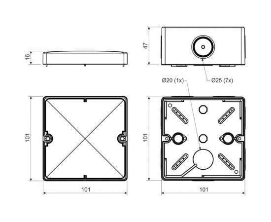 Коробка KOPOS для О/П серая IP66 KSK 100_KA – изображение 5