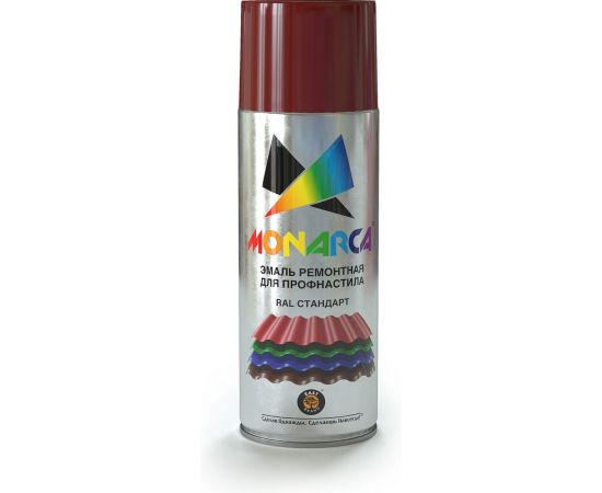 Аэрозольная эмаль для профнастила MONARCA RAL3005 красное вино 73005 – изображение 7