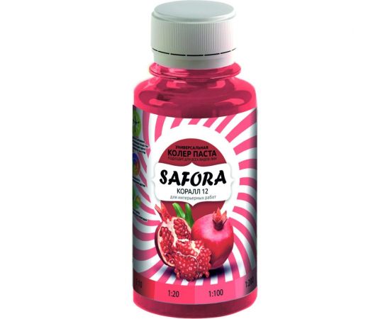 Колеровочная паста SAFORA коралл 100 мл 12 