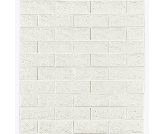 3D панель мягкая самоклеящаяся LAKO Классический кирпич (белый; 70х77 см) LKD-01-04-01 