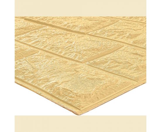 3D панель мягкая самоклеящаяся LAKO Классический кирпич (бежевый; 70х77 см) LKD-01-04-06 – изображение 2