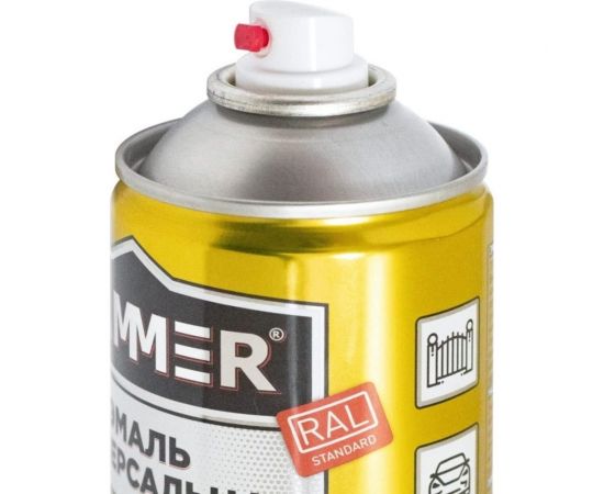 Универсальная аэрозольная эмаль Hammer RAL 5012 голубой, глянцевый, 0.27 кг, 0.52 л ЭК000139910 – изображение 2