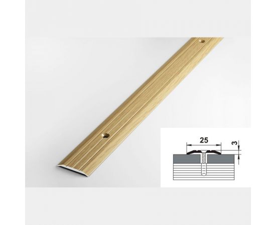 Порог прямой алюминиевый (25 мм; 0.9 м; декоративный; дуб универсал) Лука 00000001350 – изображение 2