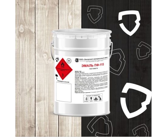 Эмаль ЗАГОРСКИЙ ЛАКОКРАСОЧНЫЙ ЗАВОД ПФ-115 черная 5 кг ZLK05364 – изображение 2