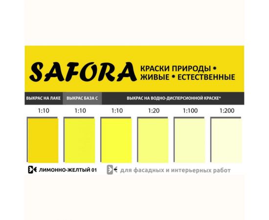 Колеровочная паста SAFORA лимонный 100 мл 01 – изображение 2