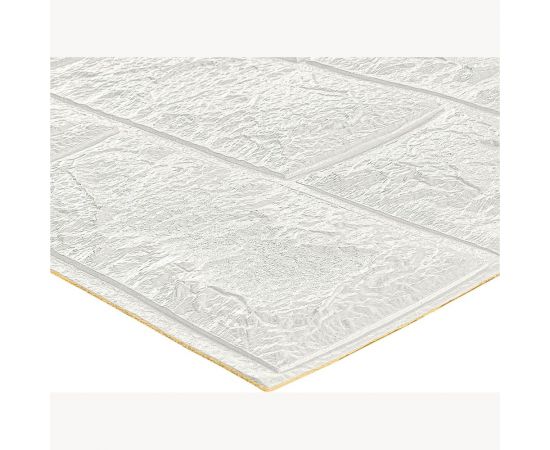 3D панель мягкая самоклеящаяся LAKO Классический кирпич (белый; 70х77 см) LKD-01-04-01 – изображение 2