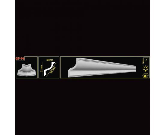 Плинтус Glanzepol GP-94 2 м 4607131658474 – изображение 3
