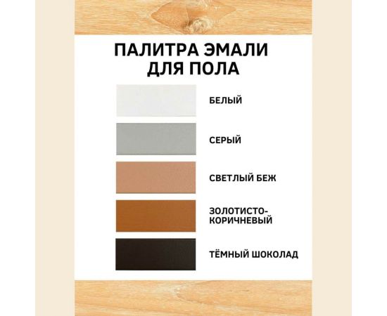 Акриловая эмаль для пола White House (золотисто-коричневый; 2.2 кг) 15870 – изображение 3