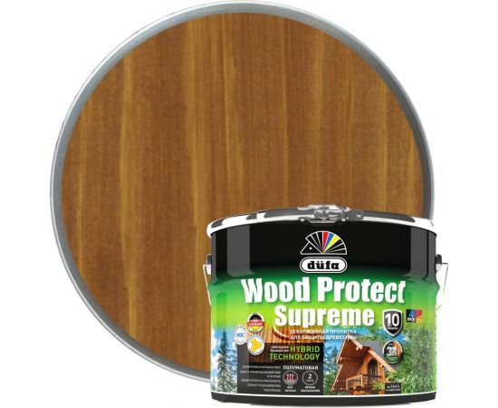 Пропитка Dufa WOOD PROTECT Supreme, тиковое дерево 9 л МП00-008526 