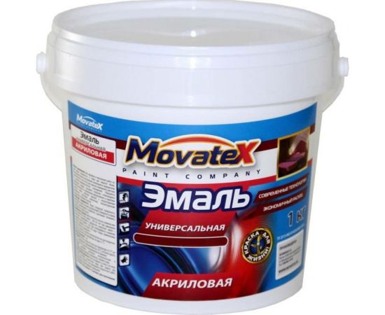 Универсальная эмаль Movatex RAL 1014 слоновая кость, 1 кг Т93744 