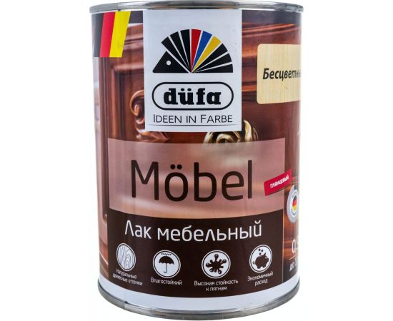 Лак Dufa MOBEL мебельный бесцветный 900 мл МП00-005495 
