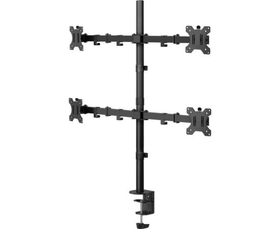 Настольный кронштейн для четырех мониторов 13-32 дюймов ONKRON Black D421E 